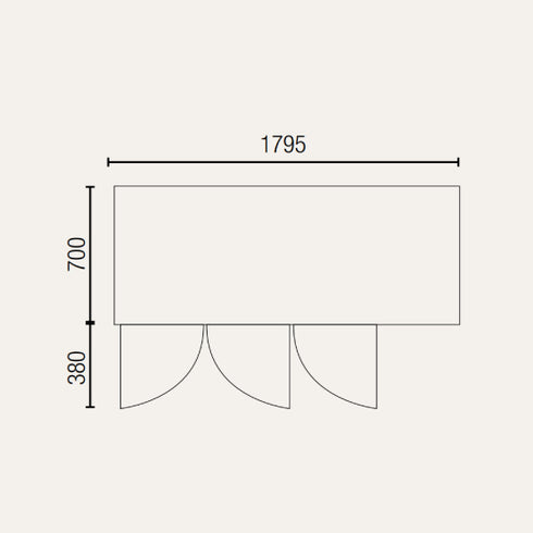 Exquisite Three Door Underbench Fridge - USC400H