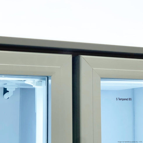 Thermaster Colourbond Upright Drink Fridge Large Two Glass Door LG-1000P