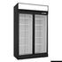 Thermaster Black Upright Double Glass Door Freezer LG-1006DF