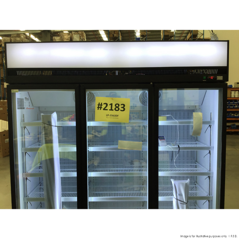 2NDs: Thermaster Black Upright Three Glass Door Freezer - LG-1563DF-NSW2183