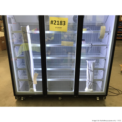 2NDs: Thermaster Black Upright Three Glass Door Freezer - LG-1563DF-NSW2183