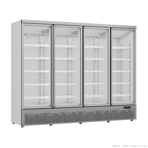 Thermaster 4 Door Glass Door Supermarket Freezer 1938L - LG-2500GBMF