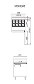Atosa Sandwich Prep Table 1 Door Refrigerator 202.4L - MSF8301