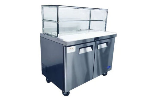 Atosa 2 Door Sandwich Bar With Glass Canopy 1530mm MSF8303G