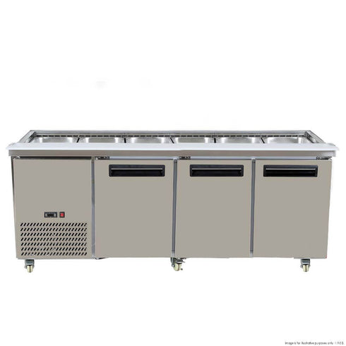 Thermaster Bench Station Three Door - 6× 1/1 GN Pans -PG210FA-B