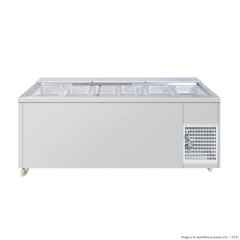 Thermaster Three Door Cold Bench Salad Station 6x1/1 GN Pans - PG210FA-XB