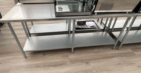 Economic 304 Grade Stainless Steel Table 2400x600x900 - 6 legs - 2400-6-WB