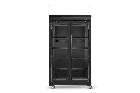 SKOPE 2 Glass Door Upright Display or Storage Freezer, Lit Sign - SKFT1000N-AC