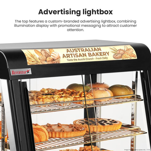 Benchstar Pie Warmer & Hot Food Display - PW-RT/660/TGE