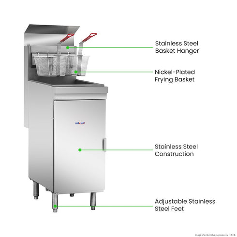 GasMax Superfast LPG Gas Tube Fryer - RC300ELPG
