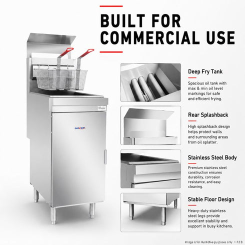 GasMax Superfast LPG Gas Tube Fryer - RC300ELPG