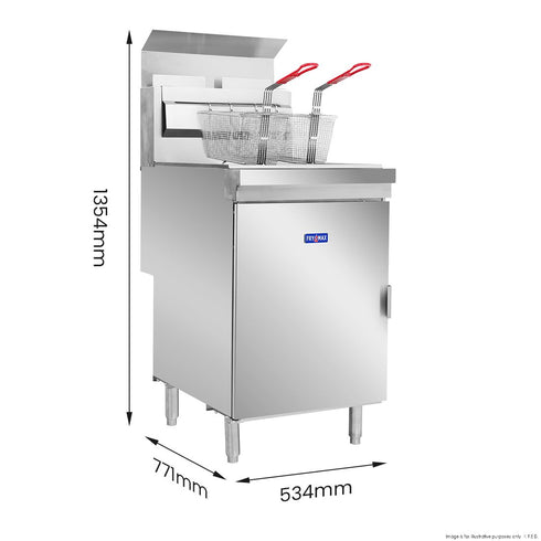 GasMax Superfast LPG Gas Tube Twin Vat Fryer - RC400TELPG