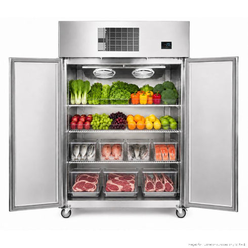 THERMASTER 1000L Full-Width Double Solid Door Upright Freezer — SFWF1000