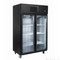 THERMASTER 1000L Full-Width Double Black Glass Door Upright Display Fridge — SFWCG1000B
