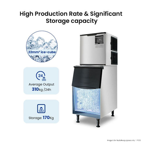 Blizzard Air-Cooled Ice Maker 310kg Production SN-700P
