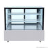 BONVUE Black Trim Square Glass Cake Display 2 Shelves 1200X700X1100 - SSU120-2XB
