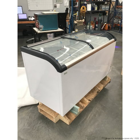 2NDs: Thermaster two glass sliding lids chest freezer with castors - ST445-NSW2169