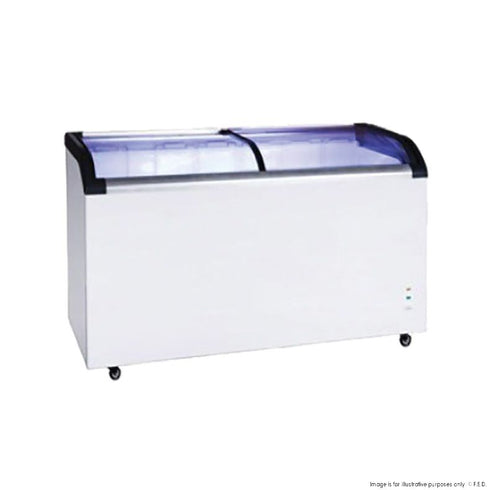 2NDs: Thermaster two glass sliding lids chest freezer with castors - ST445-NSW2169