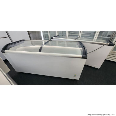 2NDs: Thermaster two glass sliding lids chest freezer with castors - ST545-QLD237