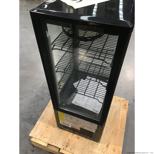 2NDs: Thermaster Four-Sided Countertop Beverage Display Fridge Black - TCBD78B-NSW2196