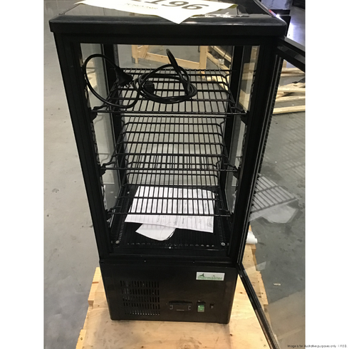 2NDs: Thermaster Four-Sided Countertop Beverage Display Fridge Black - TCBD78B-NSW2196