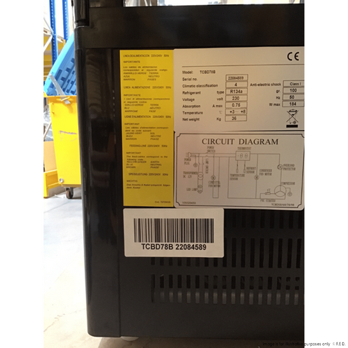 2NDs: Thermaster Four-Sided Countertop Beverage Display Fridge Black - TCBD78B-SA10-Jan