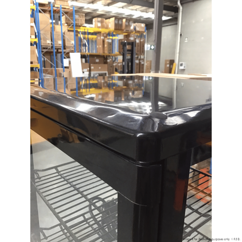 2NDs: Thermaster Four-Sided Countertop Beverage Display Fridge Black - TCBD78B-SA10-Jan