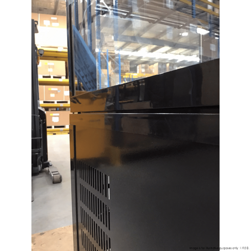 2NDs: Thermaster Four-Sided Countertop Beverage Display Fridge Black - TCBD78B-SA10-Jan