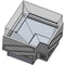 Tecnodom Series MR9.5 Black Corner Deli Display with Storage and Castors - TDMR-E