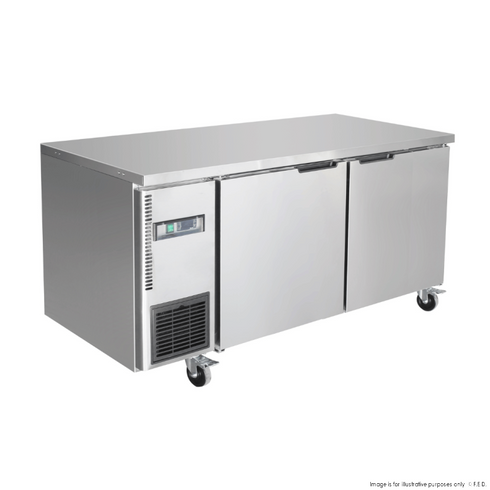 2NDs: Thermaster Stainless Steel Double Door Workbench Fridge - TL1500TN-NSW2140