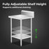 FED Stainless Steel Workbench Infill with Splashback - WBB7-0300/A