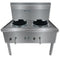 Gasmax Stainless Steel Waterless Nature Gas Double Wok - WW-2N