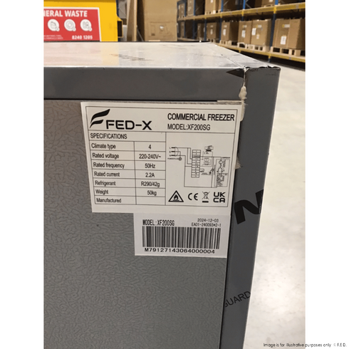 2NDs: FED-X 120L Bar Freezer Glass Door - XF200SG-SA10-Mar