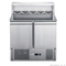 FED-X Two Door Salad Prep Fridge with Marble Top - XGNS900E