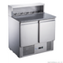 FED-X Two Door Salad Prep Fridge with Marble Top - XGNS900E