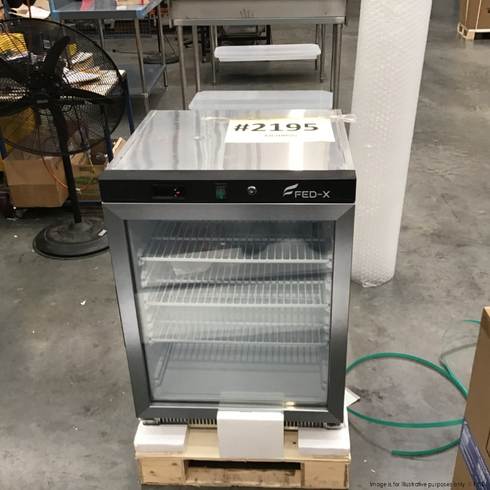 2NDs: FED-X 130L Bar Cooler Glass Door - XR200SG-NSW2195
