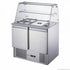 FED-X Two Door Salad Prep Fridge with Square Glass Top - XS900GC