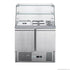 FED-X Two Door Salad Prep Fridge with Square Glass Top - XS900GC