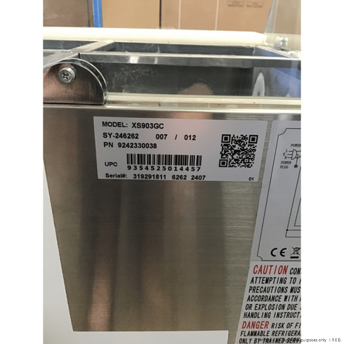 2NDs: FED-X Three Door Salad Prep Fridge with Glass Top - XS903GC-QLD374