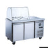 FED-X Two Door Salad Prep Fridge with Curve Glass Top - XTHP2100SALGC