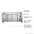 FED-X S/S Three Door Bench Fridge - XUB7C18S3V