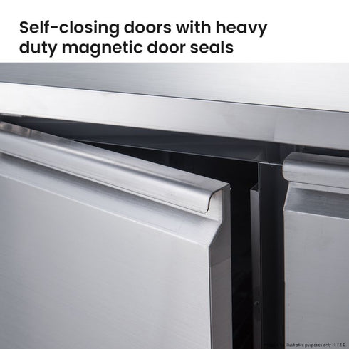 FED-X S/S Three Door Bench Fridge - XUB7C18S3V