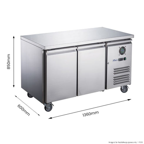 FED-X S/S Two Door Bench Fridge - XUB6C13S2V
