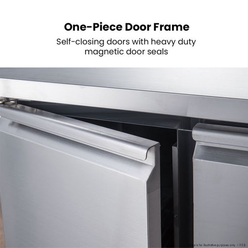 FED-X S/S Two Door Bench Fridge - XUB6C13S2V