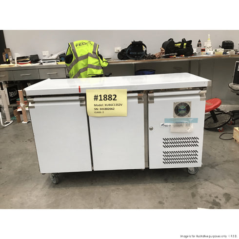 2NDs: FED-X S/S Two Door Bench Fridge - XUB6C13S2V-NSW1882