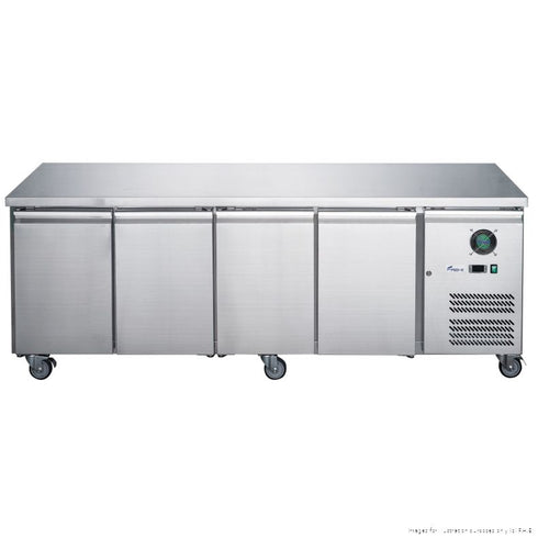 Ex-Showroom: FED-X S/S Four Door Bench Fridge - XUB6C22S4V-QLD120