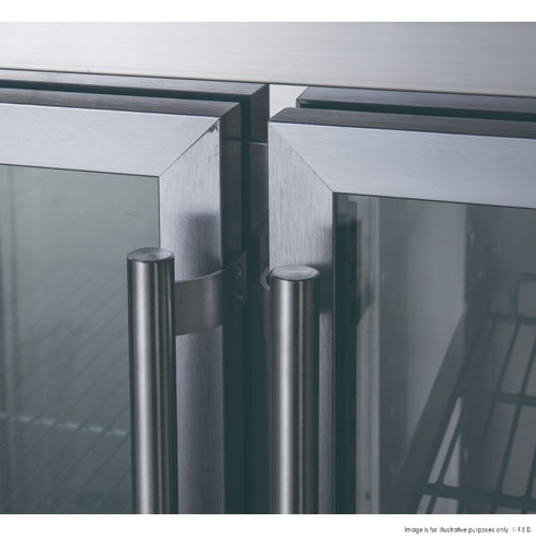 FED-X Three Glass Door Bench Fridge - XUB7C18G3V