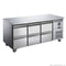 FED-X S/S Six-Door Bench Fridge with Drawers - XUB7C18S3D
