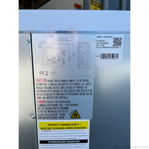 2NDs: FED-X S/S Four Door Bench Fridge - XUB7C22S4V-QLD118