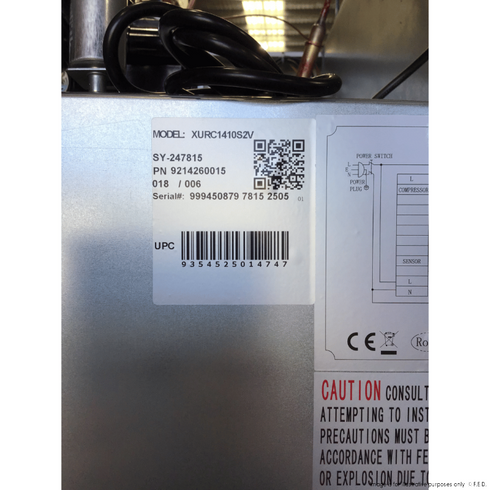 Ex-Showroom: FED-X S/S Four Door Upright Fridge - XURC1410S2V-QLD370